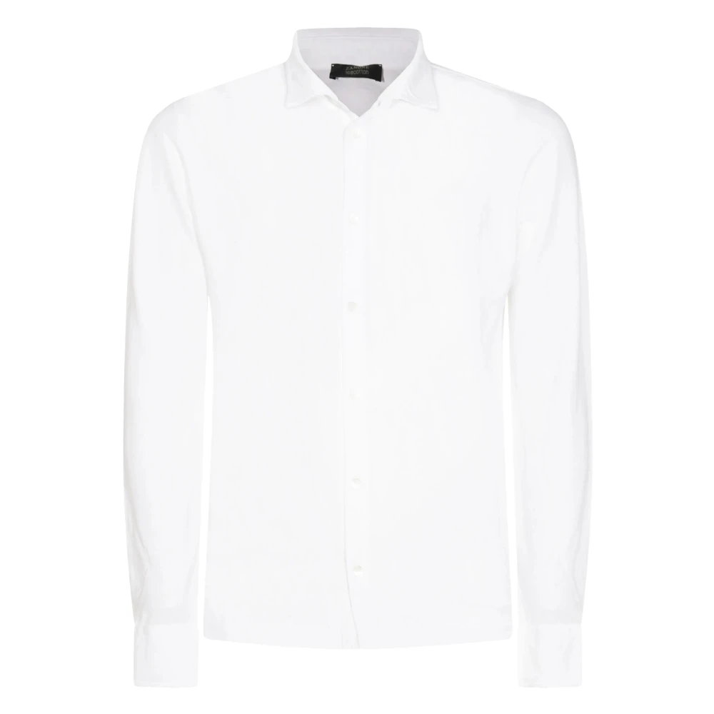 Zanone Wit Overhemd Klassieke Stijl White Heren