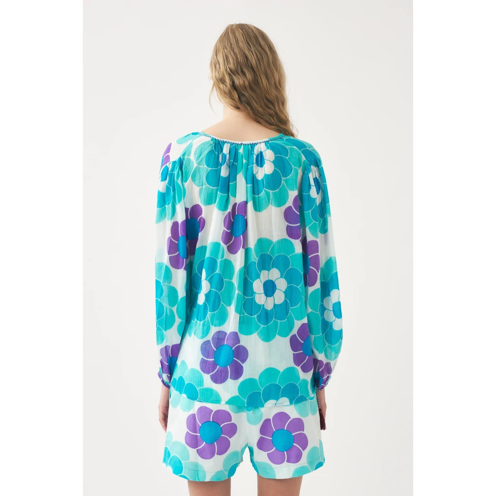 Antik batik Vloeibare print blouse Suny Multicolor Dames