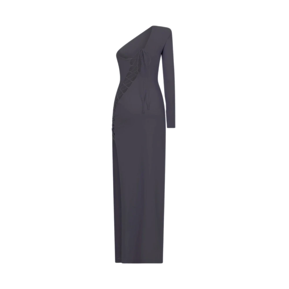 Amen Lange Jurk Black Dames