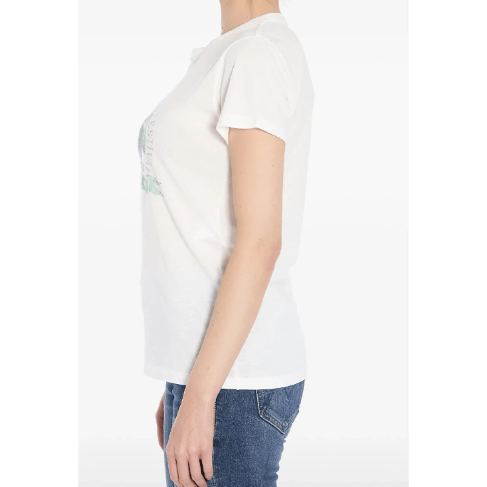 Saint Laurent Muziekfestival Grafische Print T-shirt White Dames