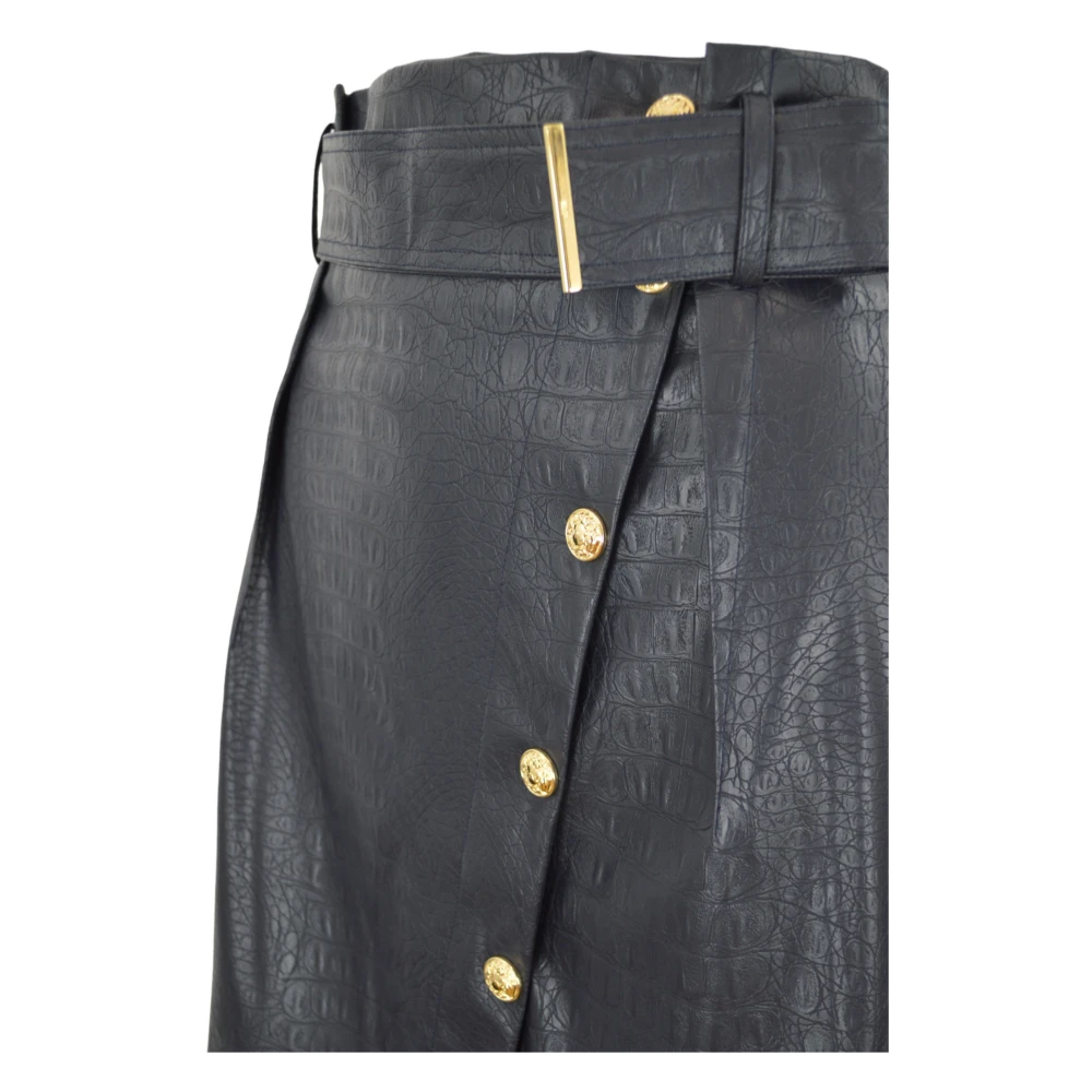 Nenette Korte Rok Eco-Croc Taille Regular Fit Blue Dames