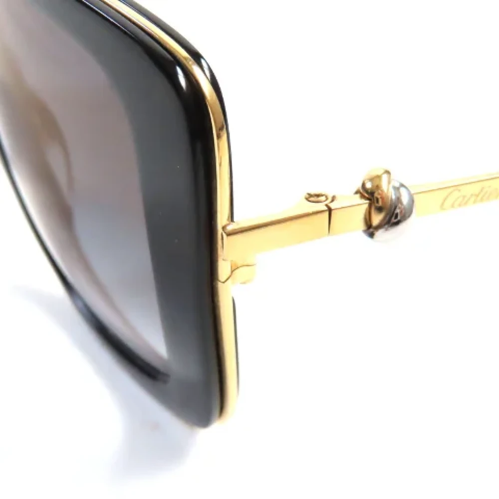 Cartier Vintage Pre-owned Glass sunglasses Black Heren