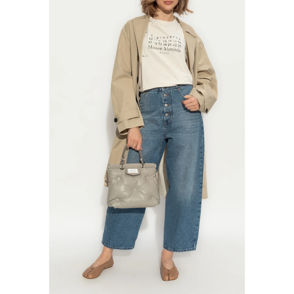 Maison Margiela T-shirt met print Beige Dames