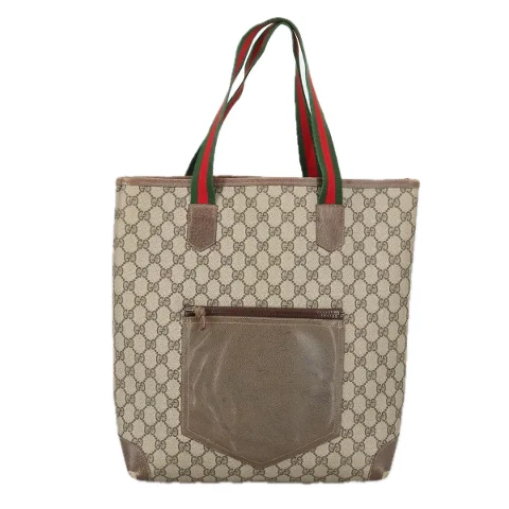 Gucci Vintage Pre-owned Leather gucci-bags Beige Dames