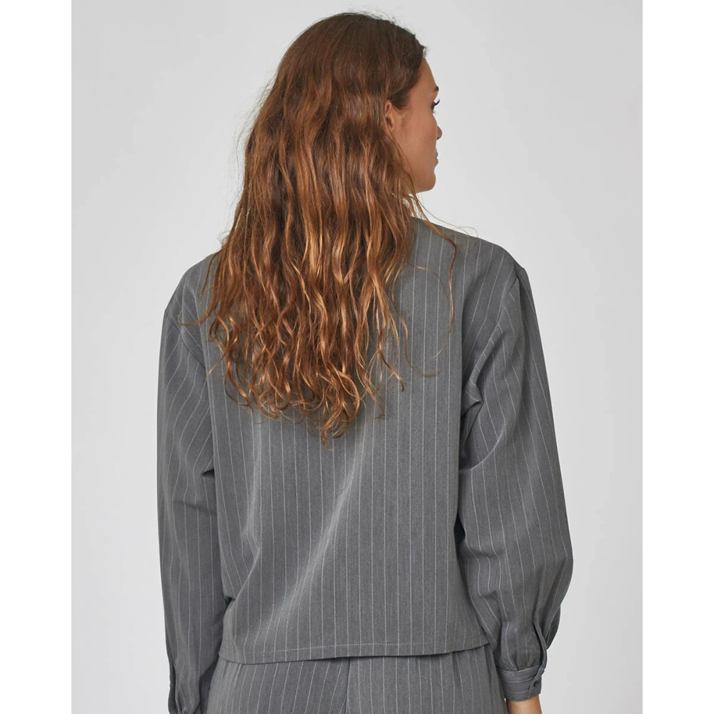 Sisters Point Elegante Blouse lange mouw Verina-Sh Gray Dames
