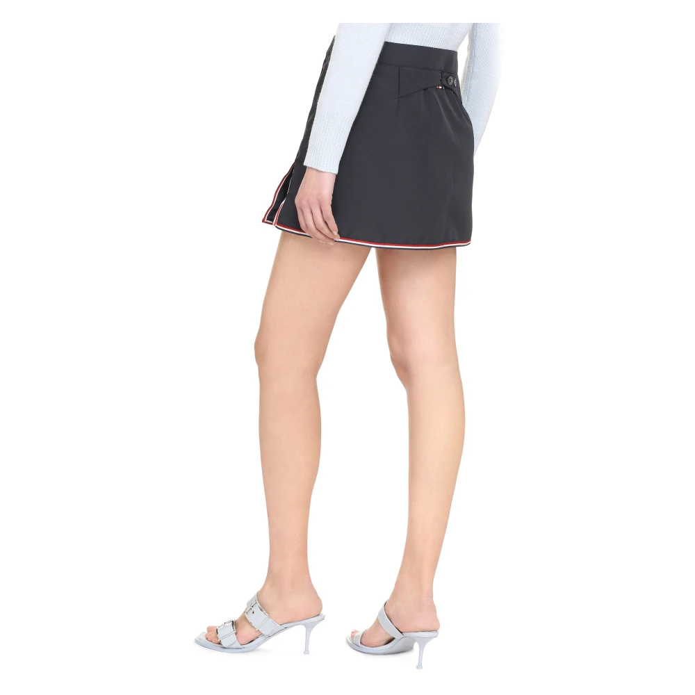 Thom Browne Contrasterende Randen Mini-Rok Blue Dames