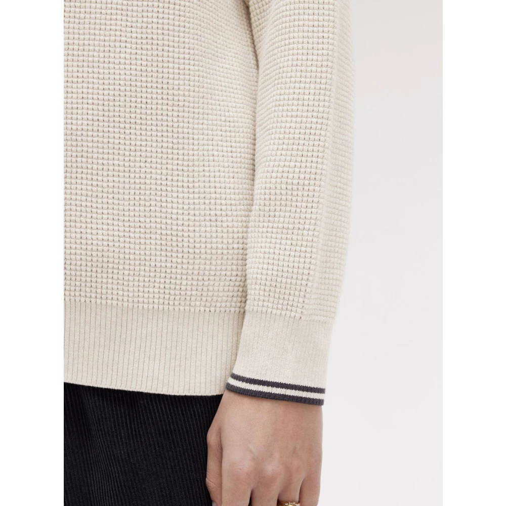 Fred Perry Wafelsteek Trui Beige Heren
