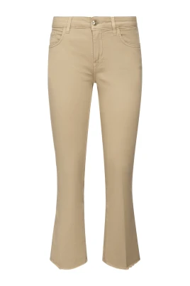 Beige Slim Fit Bomulls Jeans