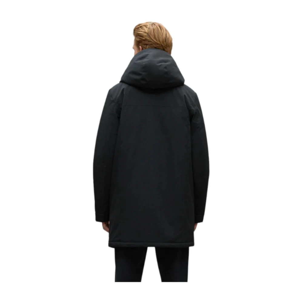 Ecoalf Waterbestendige Polyesterjas met Modern Ontwerp Black Heren