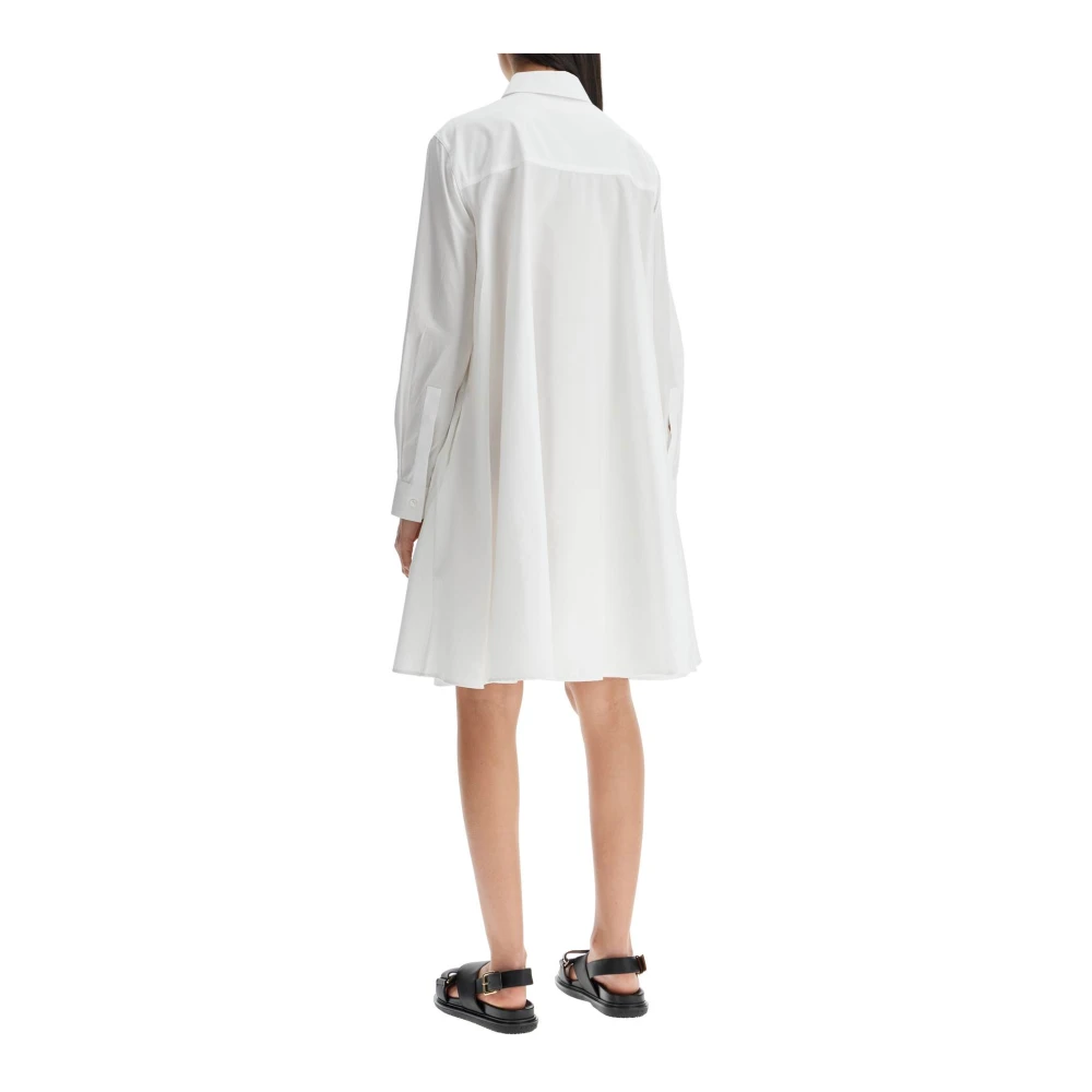 Marni Geborduurde Witte Katoenen Jurk White Dames