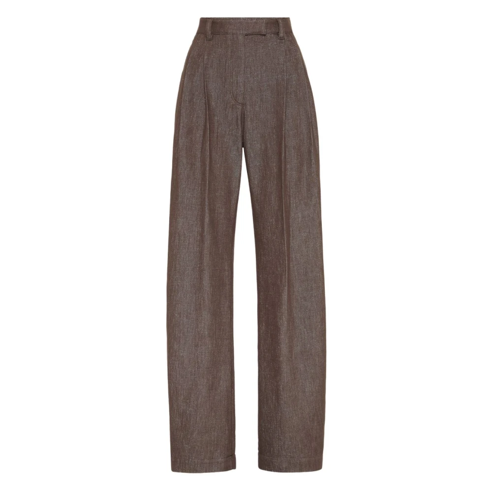 Trousers > Wide Trousers - - Brunello Cucinelli - Modalova