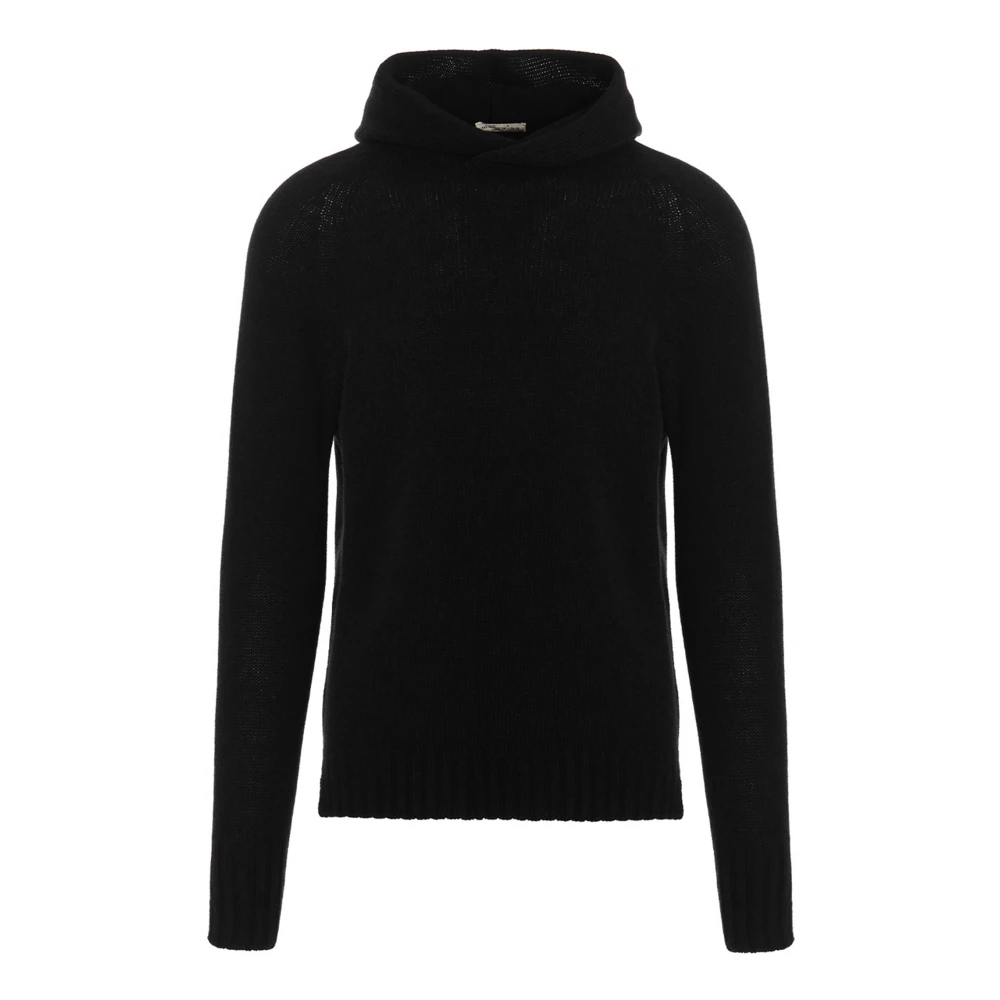 Ma'ry'ya Black Hooded Jumper - Male - Hoodies - Xl - Sweatshirts & Hoodies