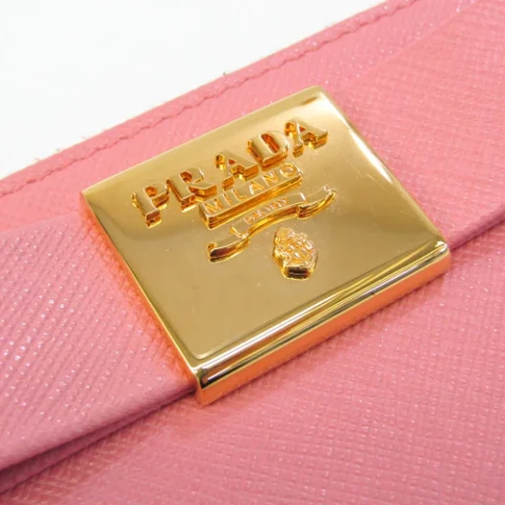Prada Vintage Pre-owned Fabric wallets Pink Dames