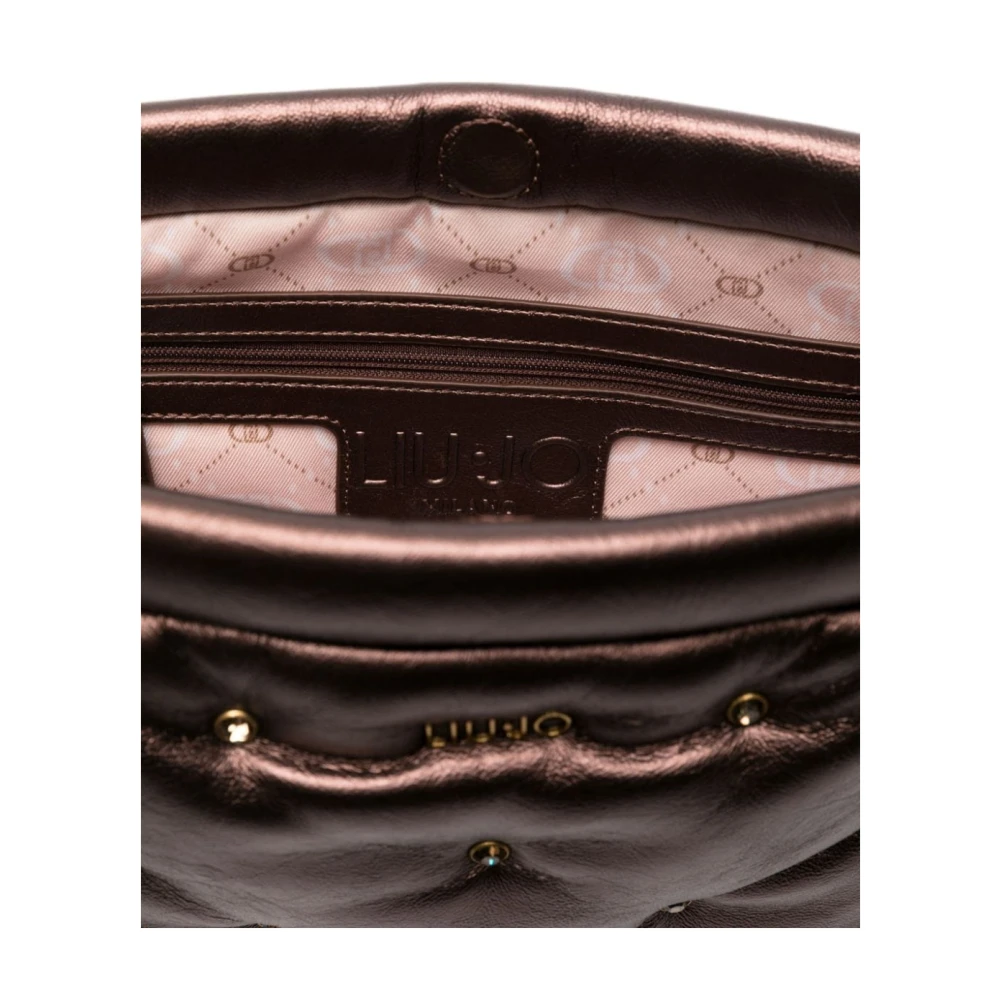 Liu Jo Bruine Eco-Leren Schoudertas met Strass Brown Dames