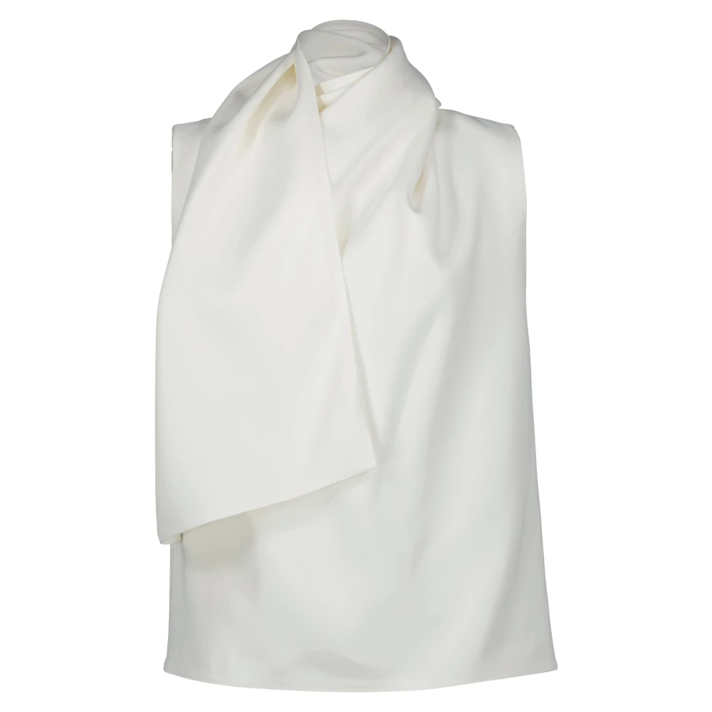 Khaite Women's White Sleeveless Tops, Xs, Loe Top
