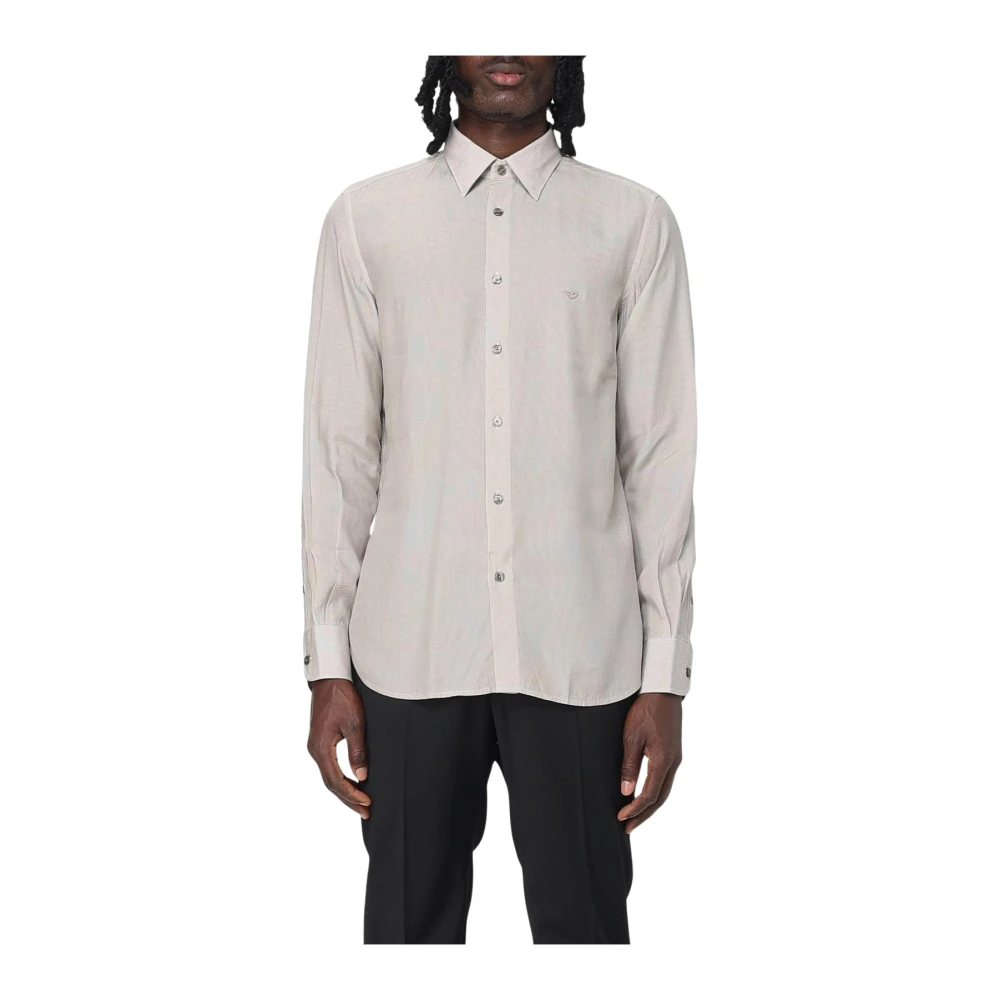 Emporio Armani Hombre Camisa Clásica Con Cuello Y Botones,Camisa Clásica Entallada