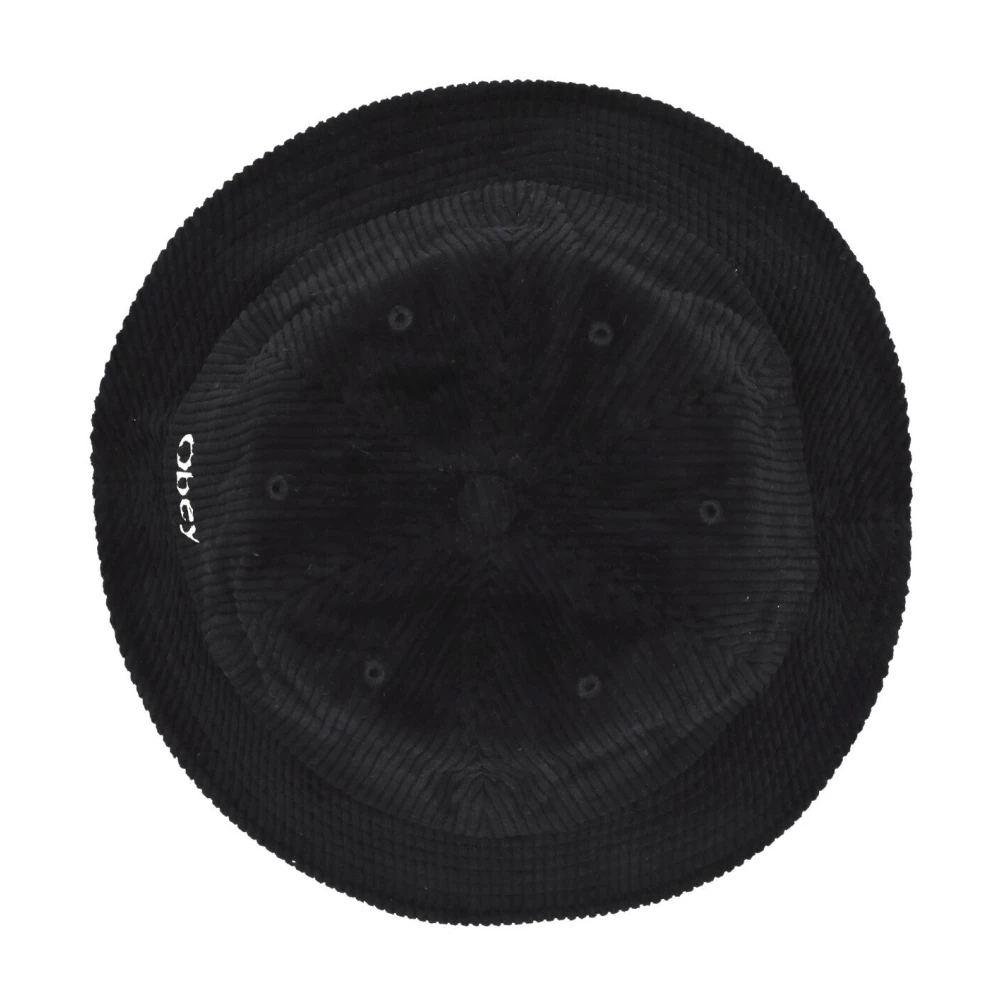 Obey Zwarte Cord Bucket Hat Cherish Black Heren