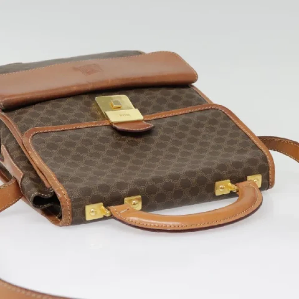 Celine Vintage Pre-owned Canvas handbags Brown Dames