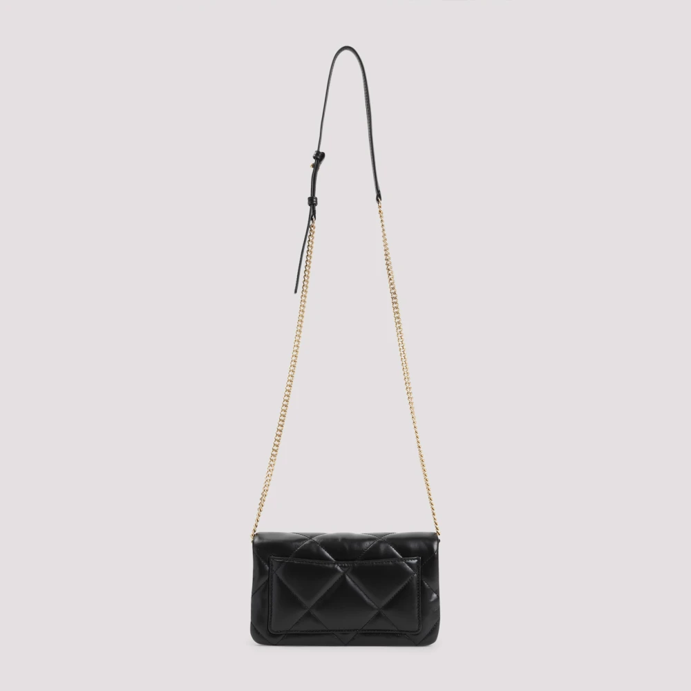 TORY BURCH Zwarte Kettingportemonnee Stijlvol Model Black Dames