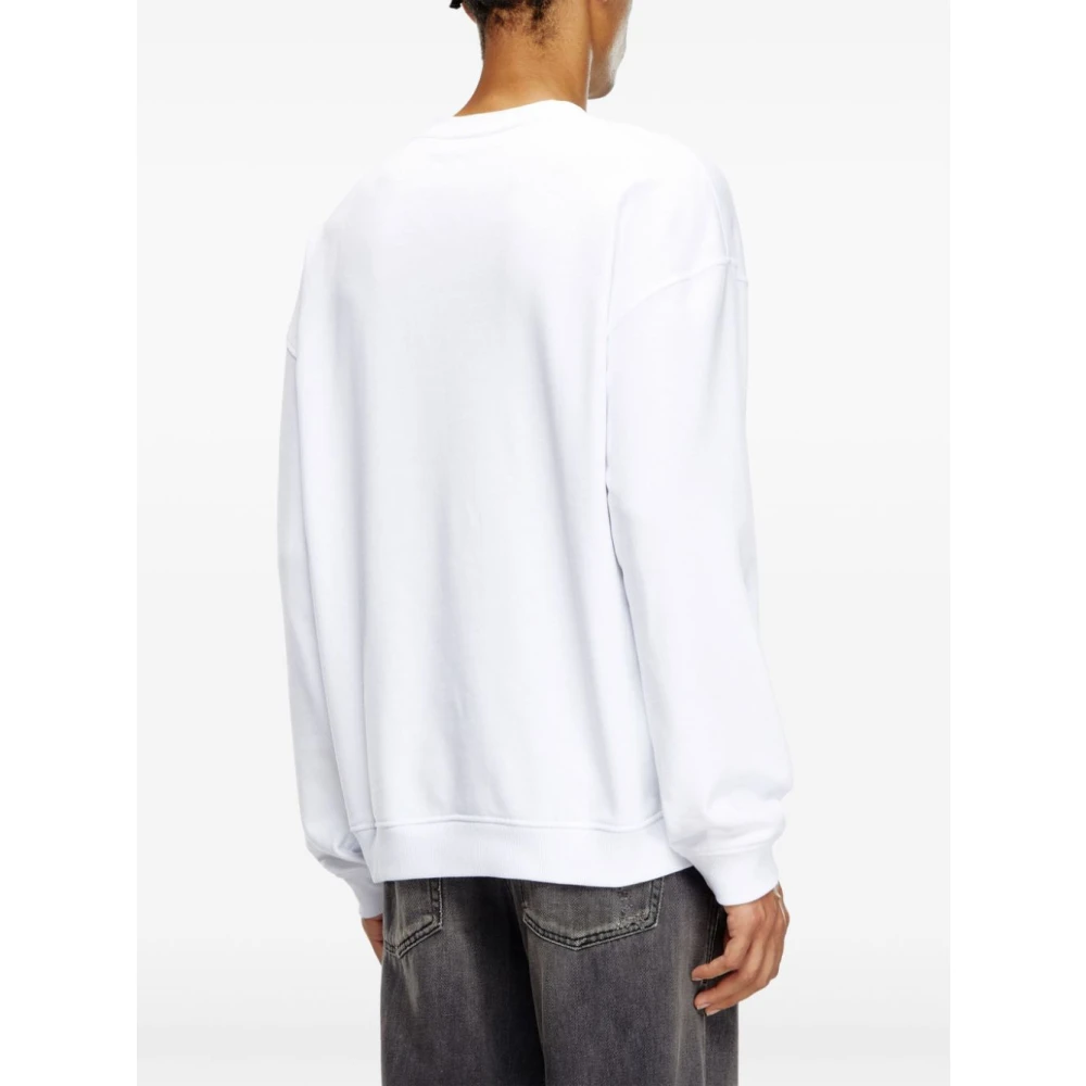 Diesel Klassieke witte sweatshirt voor mannen White Heren
