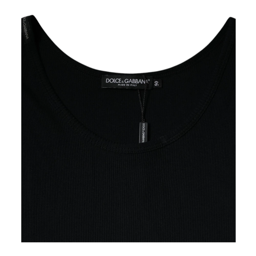 Dolce & Gabbana Zwarte Katoenen Tank T-shirt Black Heren