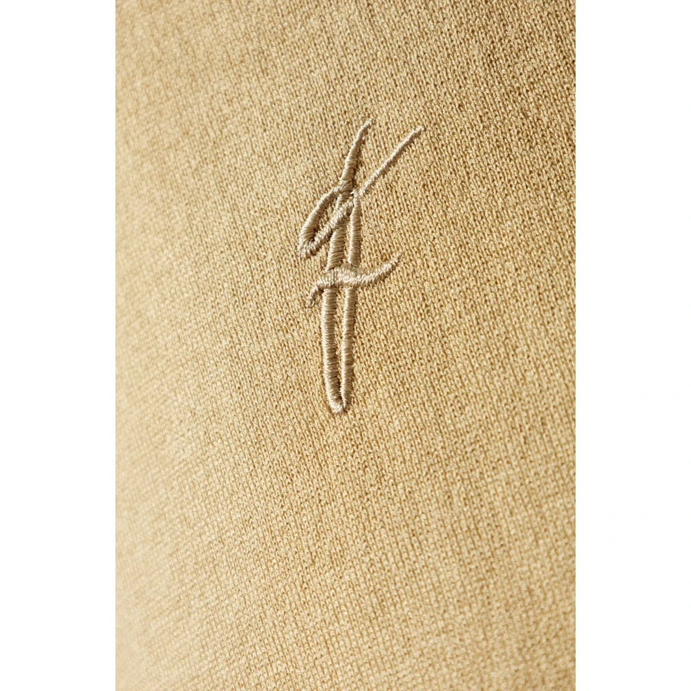 Salvatore Ferragamo Zijden polo Beige Heren