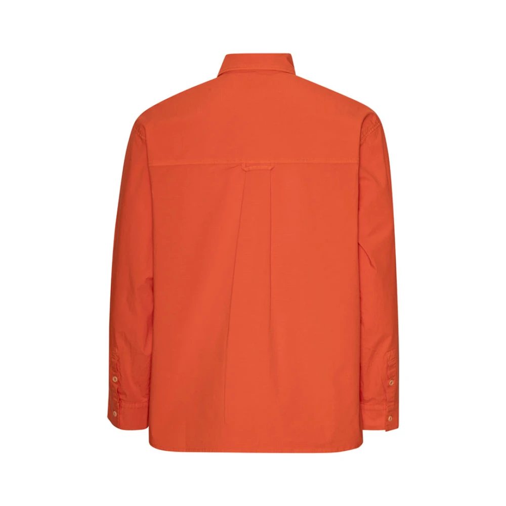 Henrik Vibskov Flame Orange Cargo Shirt Orange Heren