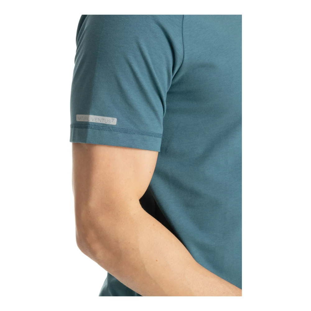Emporio Armani EA7 Effen Logo T-shirt Blue Heren