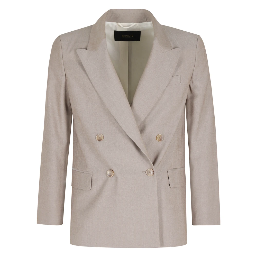 Seventy Vrouw Bruin Jassen Dames, S, Leer, Blazer