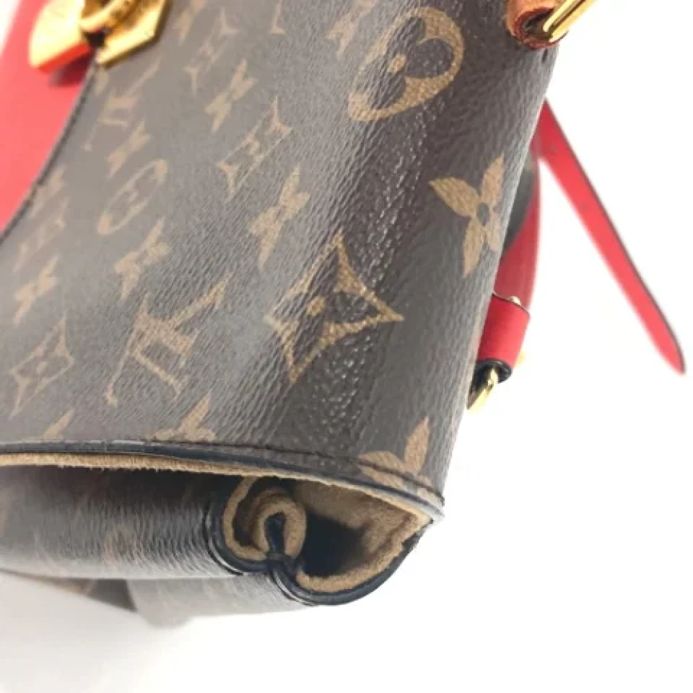 Louis Vuitton Vintage Pre-owned Cotton louis-vuitton-bags Red Dames