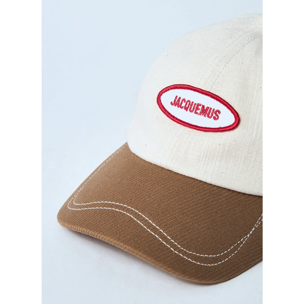 Jacquemus Gelato Cap met Logo Motif White Heren