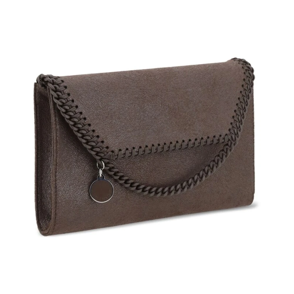 Stella Mccartney Bruine Gestructureerde Schoudertas met Ketting Brown Dames