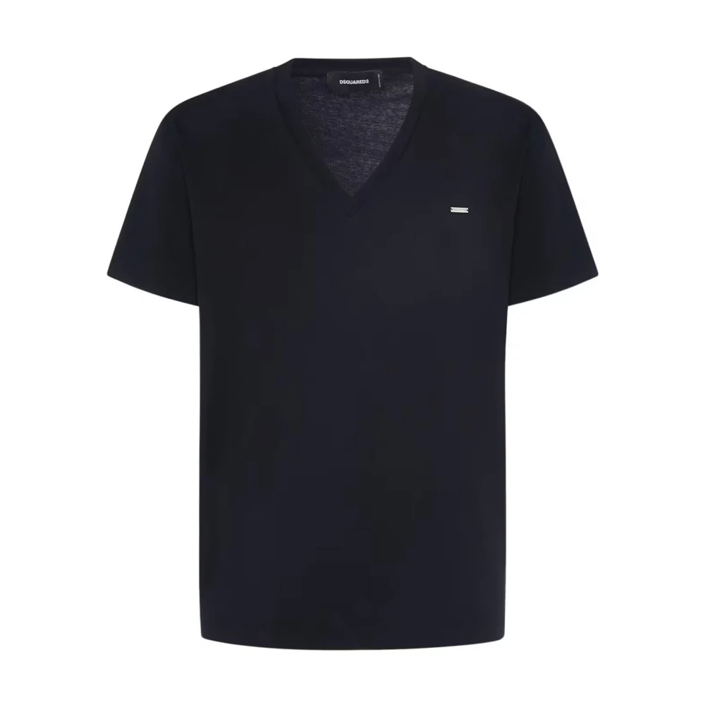 Dsquared2 Cool Fit V Neck Classic T Shirt Black Heren