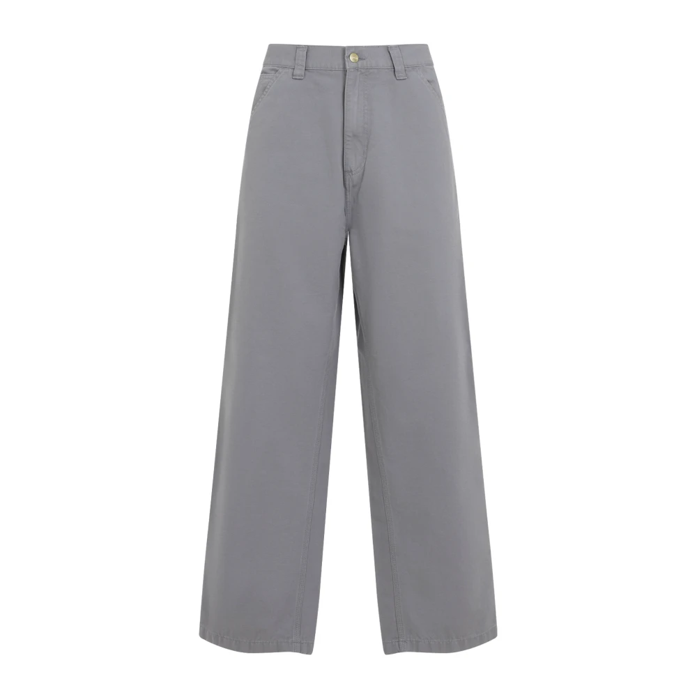 Carhartt Wip Men's Blue Wide Trousers,, Neutral Cotton Trousers Ss25 Medium