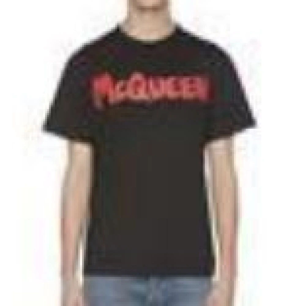 alexander mcqueen Logo Print Crew Neck T-shirt Black Heren