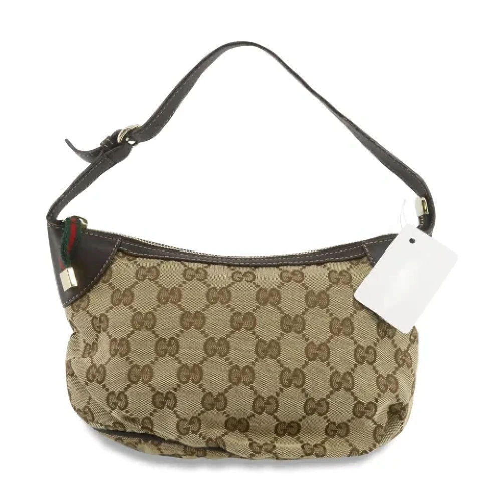 Gucci Vintage Pre-owned Canvas shoulder-bags Brown Dames