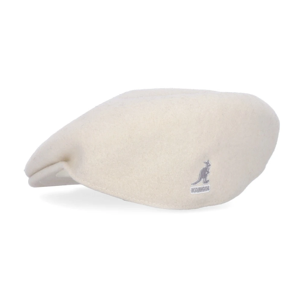 Kangol Witte Wollen Pet Platte Naadloze Kroon White Heren