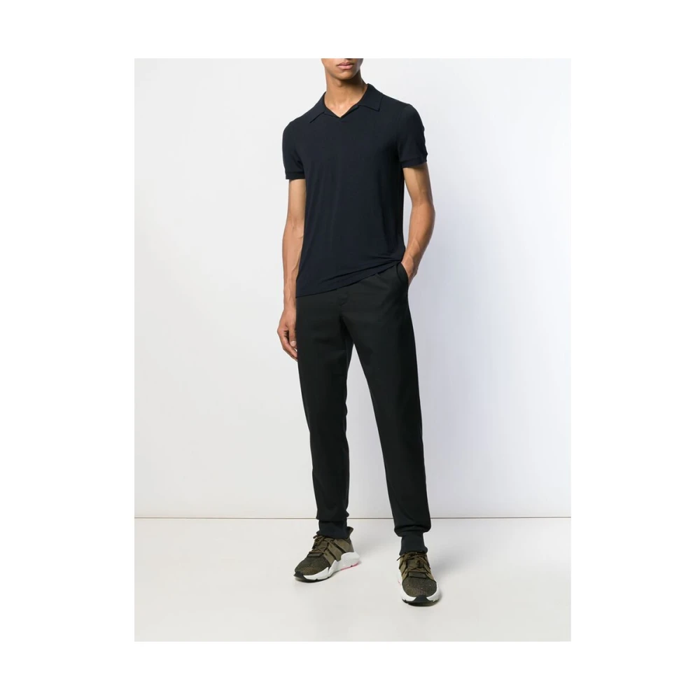Giorgio Armani Navy Blue Polo Shirt Blue Heren