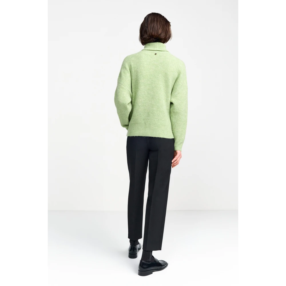 Rich & Royal Stijlvolle Roll Neck Sweater Green Dames