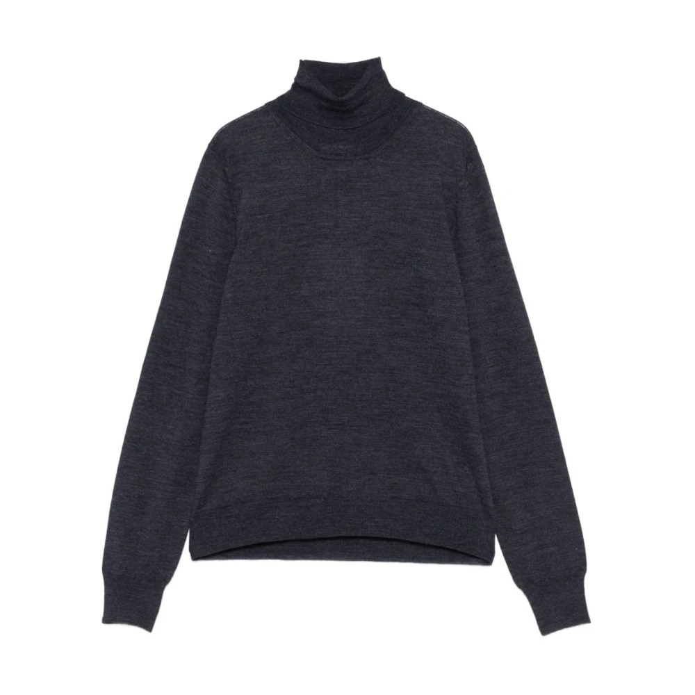 Maison Margiela Women's Blue Turtleneck Jumper Wool - Turtlenecks - M - Knitwear