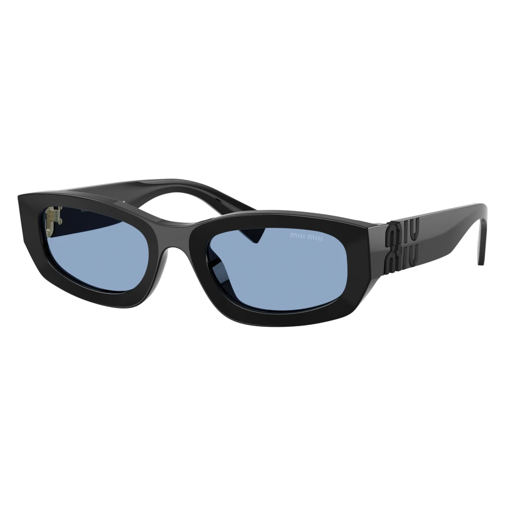 Miu Miu Unisex Black Rectangular Sunglasses - Sunglasses - 53 Mm - Accessories