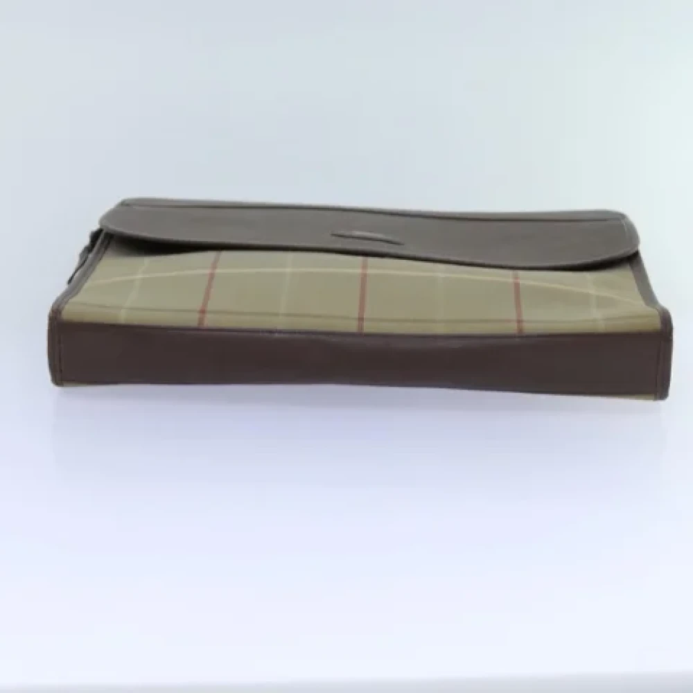 Burberry Vintage Pre-owned Canvas clutches Brown Dames