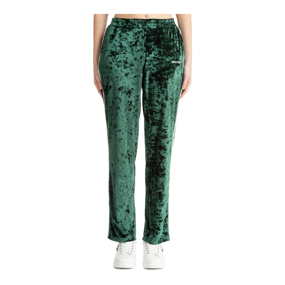 MC2 Saint Barth Sweatpants met Logo en Elastische Taille Green Dames