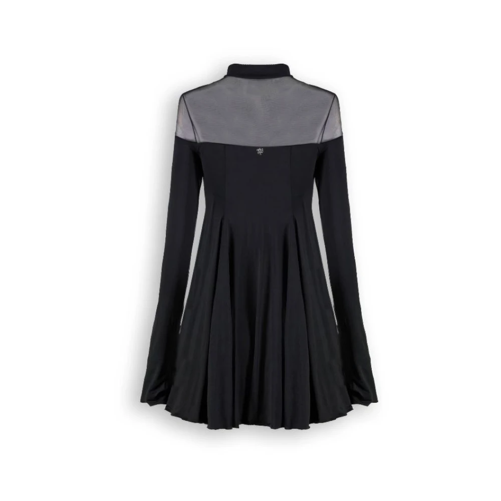 Aniye By Zwarte Mini Jurk met Wijd Uitlopende Rok Black Dames