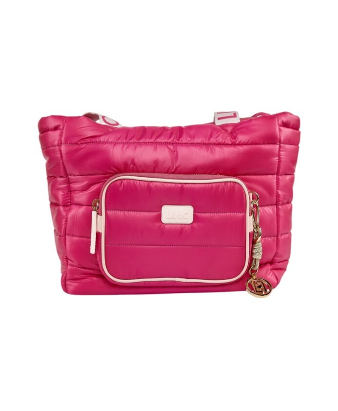 gewatteerde-polyester-tote-tas-in-donkerroze