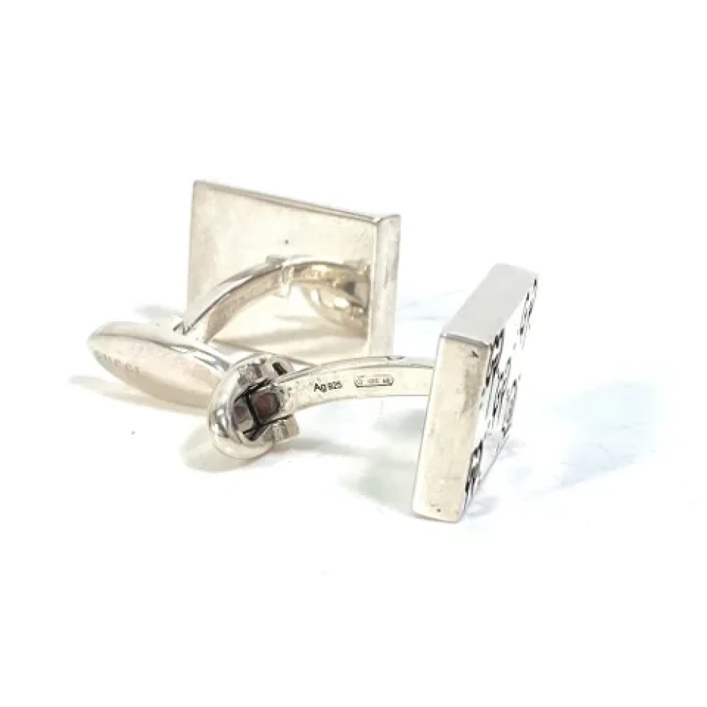 Gucci Vintage Pre-owned Silver home-office Gray Heren