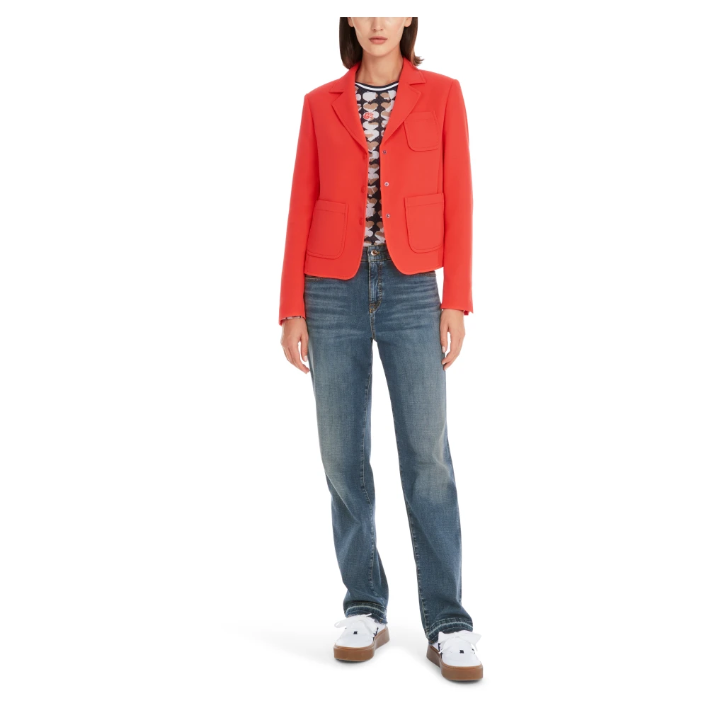 Marc Cain Blazer met opgestikte zakken Orange Dames
