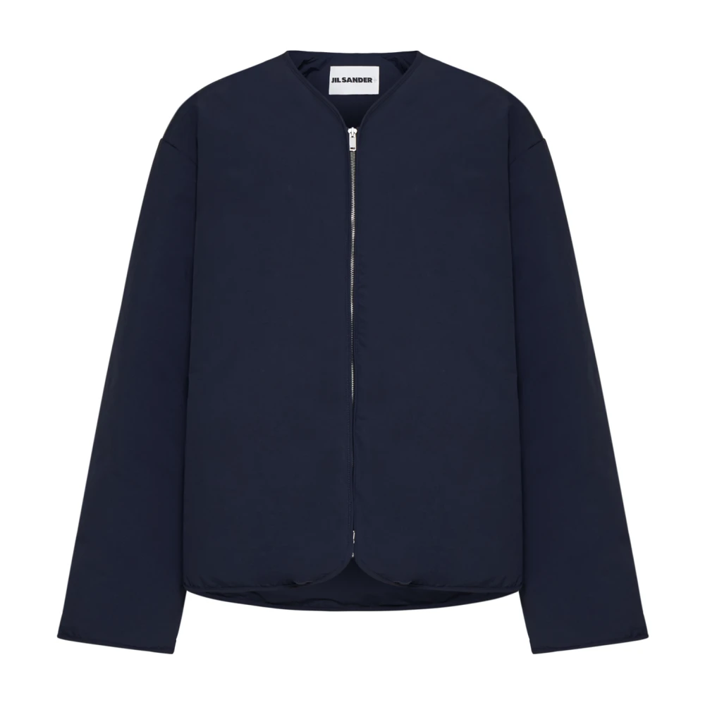 Jil Sander Midnight Blue Padded Down Jacket Blue Dames