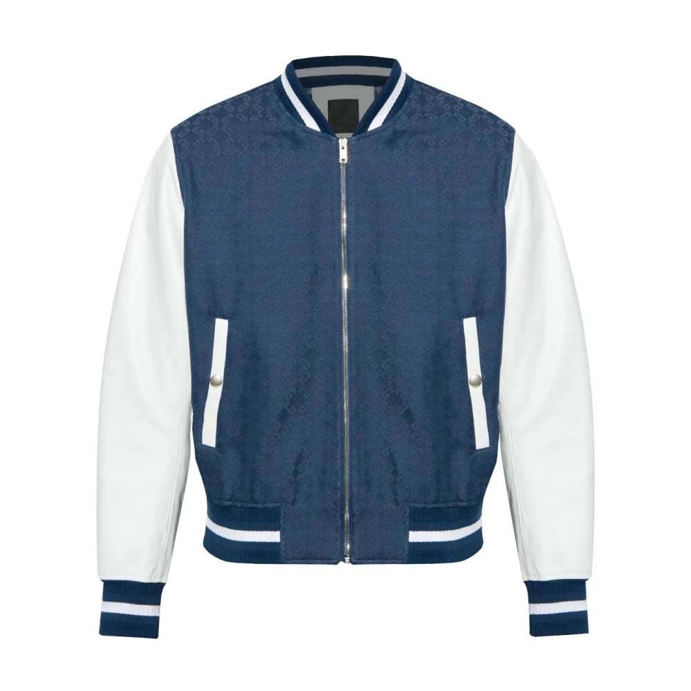 Givenchy Monogram 72 Denim Varsity Jacka Blue, Herr