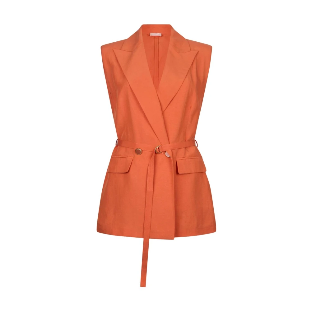 Liu Jo Vrouw Oranje Jassen Dames, S, Gebreid Jasje